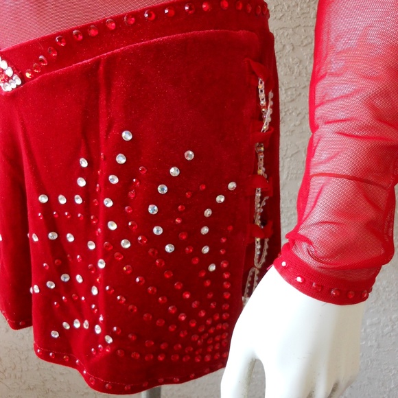 Blasia Other Vintage Red Velvet Dance Costume Poshmark